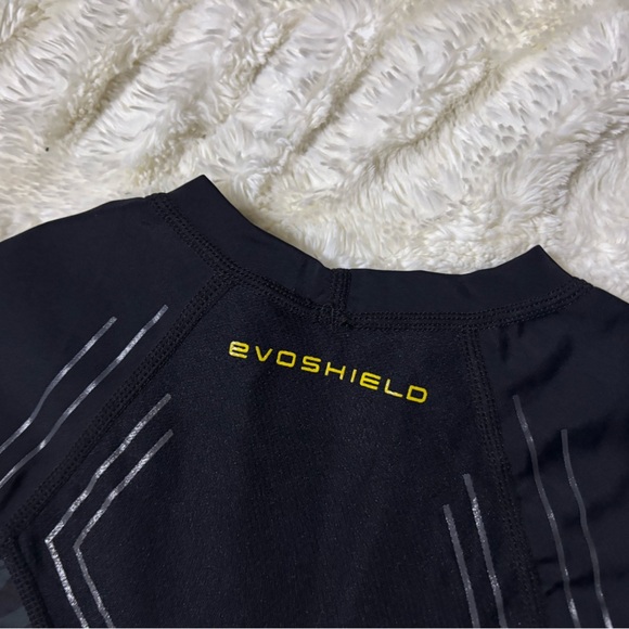 NWT EVOSHIELD CustomTech EvoAlpha Football Rib Shirt Black Grey - Picture 9 of 14
